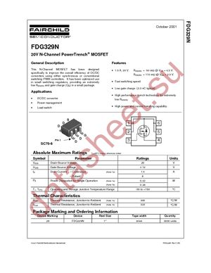 FDG329N datasheet  